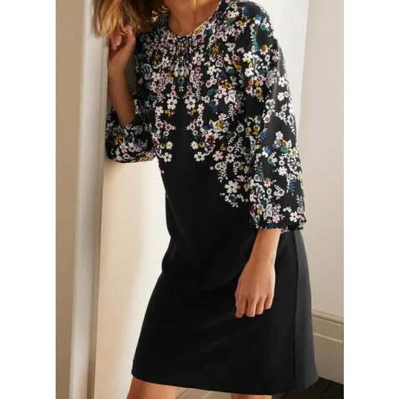 Boden Keira Shift Dress
Black, Posy Placement Front sz 8 - Picture 1 of 5